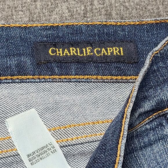 Lucky Brand Jeans Womens 14 Charlie Capri Skinny Ankle Zipper Denim Pants - Picture 6 of 11